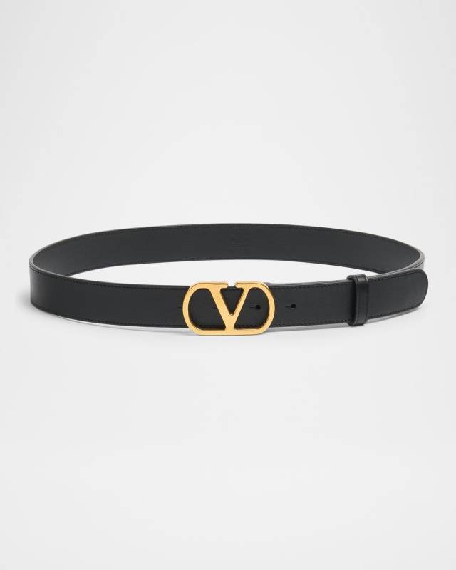 VLOGO Signature Leather Belt